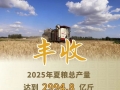 今年全国夏粮获得丰收 总产量达2994.8亿斤